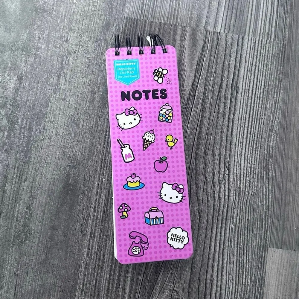 sanrio hello kitty reporters list pad notebook